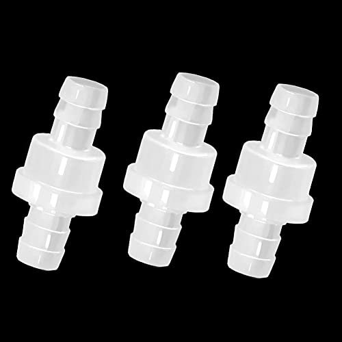 ANPTGHT Clapet anti-retour unidirectionnel 10 mm pour tuyau cannelé anti-retour en plastique pour eau, carburant, air, gaz (lot de 3)