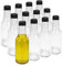 Yishik 150ml Clear Glass Spirit Bottles with Heat Shrink Capsule Lids,12 Pack Home Brewing Wine & Juicing Bottles,5oz Sparkling Wine Bottles with Airtight Caps for Party Favours or Drinks Storage