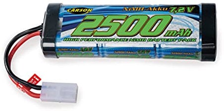 Carson 500608222-7.2 V/2500 mAh NiMH Race Battery TAM, Rechargeable, with Tamiya Plug, Battery Pack for RC Car, Replacement Battery Remote Controlled Vehicle, Model Making