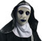 TRUBUY Halloween Horror Maske Scary Nonne Maske Latex Integralhelm Cosplay Frauen Ghost Kostüm Party Requisiten
