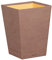 RHODIA 194621C - Rosewood Waste Paper Bin - 24x24x32 cm - Orange Saddle Stitching - Faux Leather Exterior - Home Office Collection Rhodiarama - Office Organization & Designer Storage