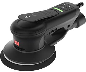 3M Xtract Lijadora orbital aleatoria eléctrica, ergonómica y ligera, ROS, 88764, 6 pulgadas, aspiradora central, órbita de 3/32 pulgadas, motor de 110 V, 350 W, fabricación de metal, carpintería