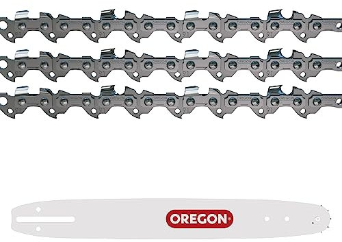 Oregon Chaîne et Guide de Tronçonneuse - Chaîne 3/8 Low Profile, 0.50 pouces (1.3mm), 52 maillons avec Guide A041 de 35cm, compatible avec Husqvarna, Ryobi, Bosch, Makita, Sterwins, Einhell et autres