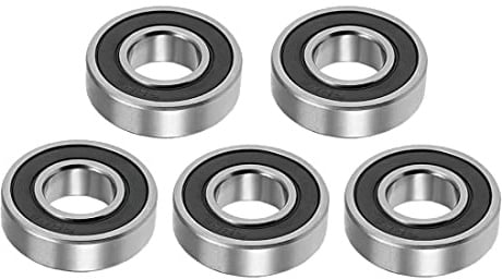 PATIKIL 5 Stück R8-2RS 1/2 x 1-1/8 x 5/16 ABEC-3 Rillenkugellager | verchromter Edelstahl, für Kraftübertragung