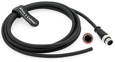 Alvin's Cables M12 Industriekabel M12 A Code 5 Pin Male Aviation Connector Elektrisch abgeschirmtes Kabel für Industriekameras Sensornetzwerk