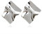 Dervivea Übertriebene Quadratische Ohrringe Silber - Große Statement Punk Metall Ohrstecker - Unregelmäßige Geometrische Schmuck für Frauen und Mädchen