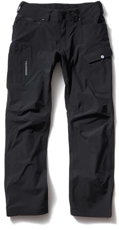 TRUEWERK Men’s Work Pants - T1 WerkPants Relaxed Fit, Lightweight, Moisture Wicking, Tactical Cargo Pants with 4-Way Stretch Black