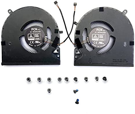Bestparts New CPU+GPU Cooling Fan Replacement for Razer Blade 15 Advanced (2021) | RZ09-0409, Razer Blade 15 (2022) | RZ09-0421 DFS5K12304363E DFS5K22115572J 5V 0.5A with 12x Bottom Cover Screws
