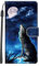 Xkladz Klapphülle für Samsung Galaxy A54 5G Handyhülle PU Leder Hülle Stoßfeste Brieftasche Klappbar Schutzhülle Silikon Cover mit Muster Motiv Handytasche für Mädchen Junge Flip Case - Blau Wolf
