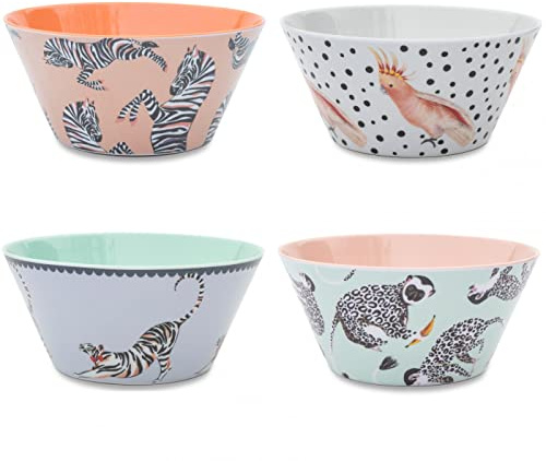YVONNE ELLEN Set de 4 Bols en mélamine 15 cm