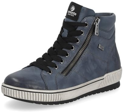 Remonte Women Lace-Up Shoes D0772, Ladies Comfort Shoes,Removable Insole,Water Repellent,remonteTEX,Flexible,Water Repellent,tex,Winter,Blau,41 EU / 7.5 UK