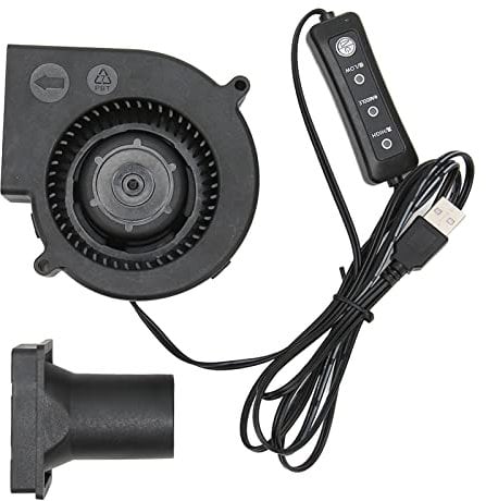 Gebläse-Lüfter, 5 V DC 3800 U/min USB-Kühl-Turbo-Lüfter mit 60 Mm Lufteinlass, Bürstenloser Turbinen-Lüfterkühler, 3 Lüftergeschwindigkeitsmodus, 97 X 97 X 33 Mm
