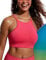 CRZ YOGA Damen Bikinitops Stehkragen Bikini Sport BH Racerback Gepolstert Bikinioberteil Sexy Bikini Oberteil Magenta 44