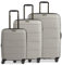 Stratic Straw + Hartschalen-Koffer Trolley Koffer-Set Reisekoffer, nachhaltig, 4 Rollen, erweiterbar, TSA-Schloss (Größe S,M,L,beige)