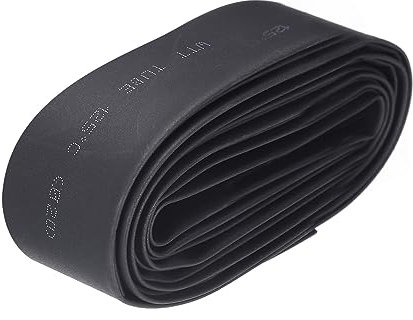 QUARKZMAN 25mm 1 Metri Termorestringente Guaina Tubo Manicotto Filo Termoretraibile Avvolgimento Cavo Elettrico Filo Kit Lungo Durata Isolamento Protezione, [Nero]