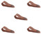 5 set Leather Strap Hook Neck Strap Button for Acoustic Classical Guitar Brown