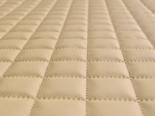 2,5 Meter Kunstleder Gesteppt 18 Creme
