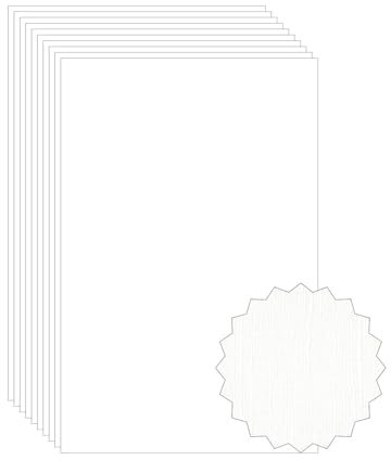 ASENME Marmorierter Karton, 250 Gramm, weiß Textura (Weiß, A4 / 15 Einheiten)