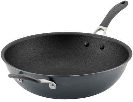 Circulon A1 Series with ScratchDefense Nonstick Induction Cookware Stir Fry Pan, Wok Pan, 13.25-Inch, Graphite
