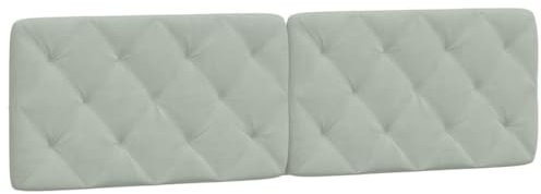 vidaXL Cuscino Testiera Grigio Chiaro 180 cm in Velluto