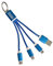Tranzmtz - Keyring Multi USB 3A Fast Charging 3-in-1 Short Keychain Cable with USB Type C/USB/Micro USB/Phone Connectors - for Smart Phones Tablets and More (Blue)