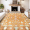 MAST DOO Teppich Wohnzimmer Waschbarer 80x150cm - Boho Kurzflor Teppich Schlafzimmer - Orientalischer Vintage Teppiche Weich rutschfest Design für Schlafzimmer, Esszimmer, Küchen