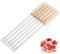 Tenedor para Fondue multifuncional de acero inoxidable con mango de madera, tenedor para Fondue para fruta, queso, fuente de Chocolate, 6 uds.