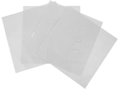 Artibetter 4pièces Couvercles De Brûleur De Cuisinière Résistants Chaleur Protège Plaque De Cuisson Anti-graisse Téflon Accessoires De Cuisine Réutilisables Pour Des Brûleurs De
