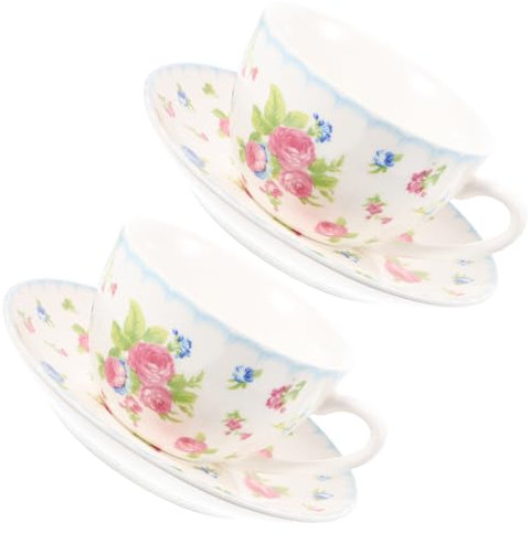 Amosfun 1 Set Tazza Di Caffè Del Festival Tazza Di Tè Cinese Tazza D'acqua Da Ufficio Bicchiere D'acqua in Bone China Piattino Per Tazza D'acqua in Bone China Festa Porcellana D'osso