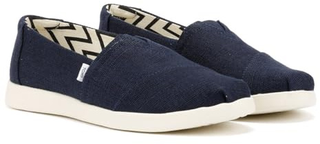 TOMS - Womens Alpargata Plus Espadrille, Color Navy Heritage Canvas, Size: 3 UK