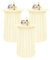 3 Packs Spandex Cocktail Tischdecke mit Röcken 80 x 110cm, beige Stretch Cocktail Tischtuch für hohen Tisch, Cocktail Runde Tisch Cover für Bar Hochzeit Cocktail Party Banketttisch (Beige)