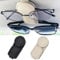 atnayo 2 PCS Car Sunglasses Holder, Magnetic Double Clamp Leather Car Glasses Holder for Visor Clip Sunglass(Black, Beige)