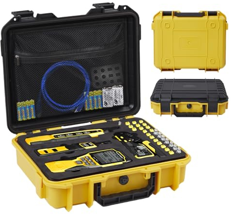 Hard Shell Case for Klein Tools VDV501-851 VDV500-123 VDV226-110 VDV427-300 | Portable Storage Holder for Network Tools Cable Tester for Scout Pro 3/ Wire Tracer and Accessories | Yellow Black