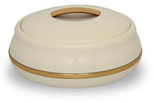JAYPEE Alisa Neo Insulated Casserole Inner Stainless Steel Golden BPA Free Food Grade – Ideal for Roti, Chapati, Curries – 1750ml / 2250ml (Golden, 2250ML)