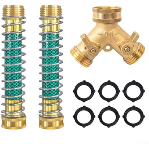 Watering Solution The Two Way Garden Hose Splitter Comes Complete With Protective Guards and Six Additional Washers