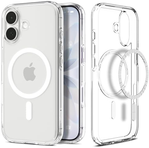 Spigen iPhone 17 Hülle [Spigen Signature] Ultra Hybrid MagFit [Dura Clear Tech] Case Handyhülle Transparent Kompatibel mit MagSafe -Clear White
