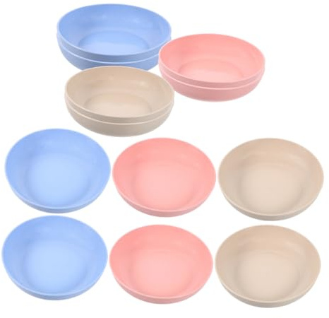 Toyvian 12pcs Shallow Cat Bowl Pet Bowls Small Cute Cat Feeder for Kittens and Short-legged for Food and Water Setup