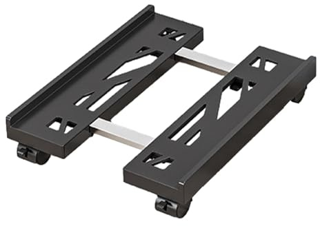Computer Tower: Mobile CPU Cart with Adjustable Frame, Desktop PC | Rolling Office Organizer, Tram Base Printer Unit, EST