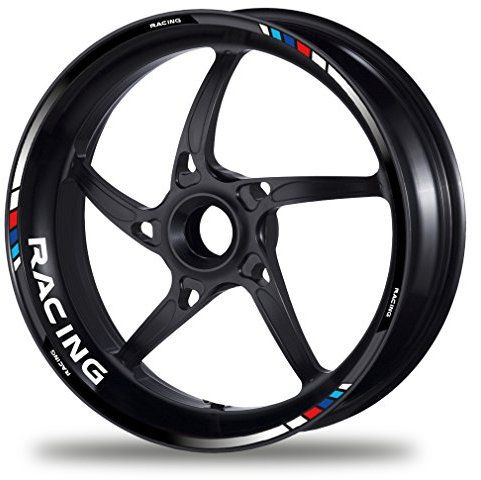 FELGENRANDAUFKLEBER GP Color Style Felgenaufkleber Felgenbett Auswahl nach ccm oder Racing (kompatibel mit BMW M)