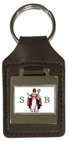 Schlüsselanhänger aus Leder mit Gravur Dubrovnik Stadt Kroatien Flagge