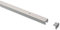 Interdeco Gardinenschienen vorgebohrt Silber-Grau 1-läufige Vorhangschienen aus Aluminium, Primax, 180 cm
