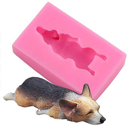 3D Chien Forme Moule Silicone, Chocolat Pudding Fondant Mousse Décoration Gâteau Moule, Travail Manuel Savon Fabrication Cuisine Plats à Four Poêle Cuisson Outil, DIY Résine Argile - 4#