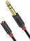J&D 3,5 mm à 6,35 mm Câble, Plaqué Or Série Audiowave 3,5mm (1/8 Pouce) Femelle TRS à 6,35mm (1/4 Pouce) Mâle TRS Câble Audio Stéréo avec Coquille en PVC, Amplificateurs, 9 Feet