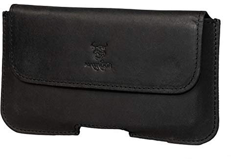 MATADOR Handy Gürteltasche Echt Leder für Samsung Galaxy S25 Ultra S24 / S23 / S22 / S21 / S20 - Ultra | Quer Gürtel Tasche Handytasche Hülle für Smartphone Gürtelschlaufe | Handyhülle Holster Case