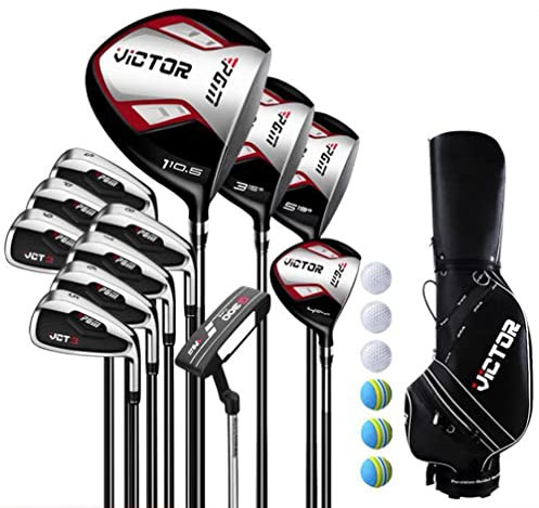 Wind Greeting Set da Golf da Uomo,Set Completo per Principianti,12 Mazze da Golf e Sacca con Carrello,Stecca in Grafite,Mano Destra