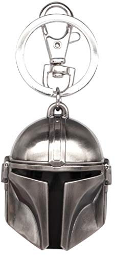 Monogram Star Wars Mandalorian Helmet Pewter Keyring