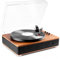 Fenton RP162 Bluetooth Turntable, Stylish Vinyl Player with Bluetooth Output, Record Player that Connects to Speaker for Enhanced Listening Experience