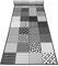Esprit Home, In & Outdoor Kurzflor Teppich - Läufer für Terrasse, Balkon, Küche, Wohnzimmer, Chester (133 x 200 cm, Schwarz Weiß)