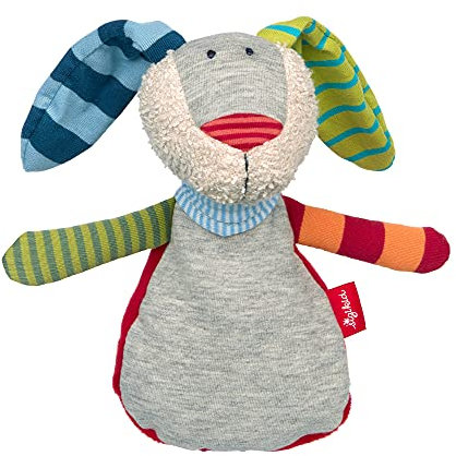 SIGIKID 39380 Wärmekissen klein Ringel Dingel Mädchen und Jungen Babyspielzeug empfohlen ab Geburt grau/mehrfarbig