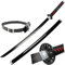 Épée de tueur de démons accessoire de lame de Katanas Cosplay pour Kamado Tanjirou Samurai jouets décoratifs d'épée Ninja anime pour d'anime jouets d'armes décoratives modèle en bois 41 pouces, A